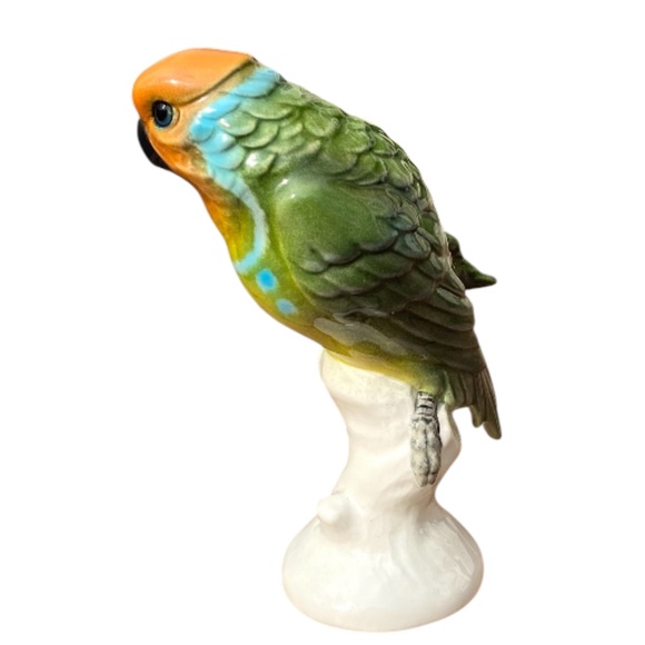RARE Vintage Goebel Parrot Bird West Germany Porcelain Parrot - Picture 3 of 5